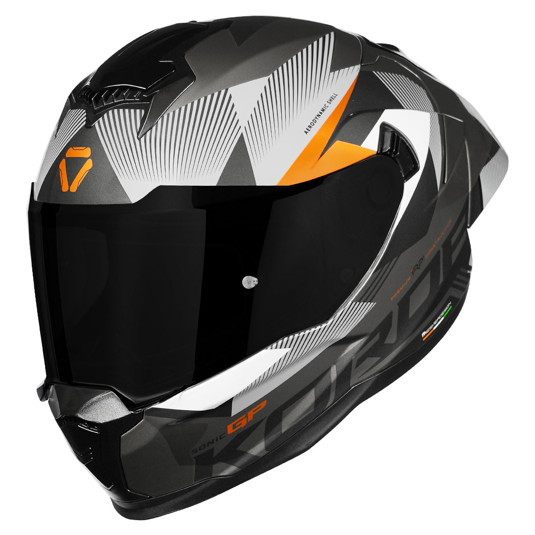 Korda Sonic GP Brave Helmet (Gloss Grey) - Image 8