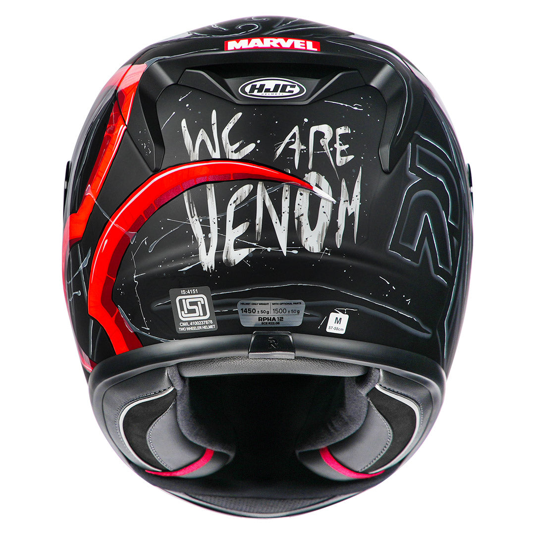 HJC RPHA SERIES 12 VENOM 3 MARVEL (Black & Red) - Image 5