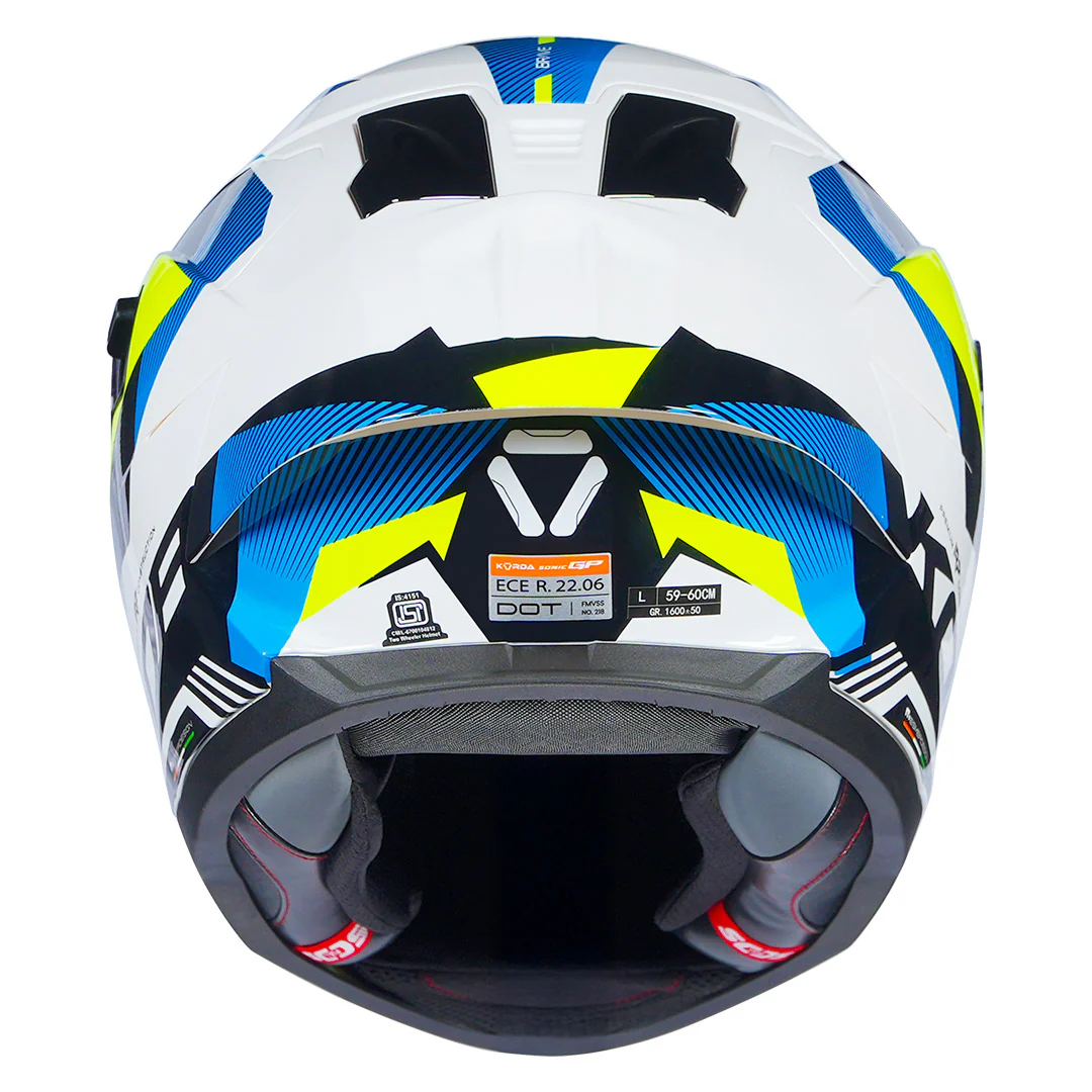 Korda Sonic GP Brave Helmet (Fluorescent Yellow) - Image 5