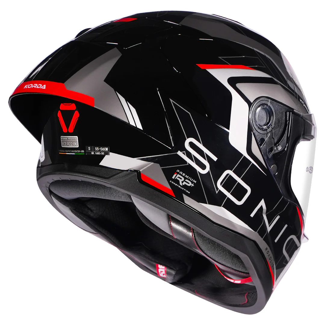 Korda Sonic GP Roadlion Helmet (GLOSS RED) - Image 3