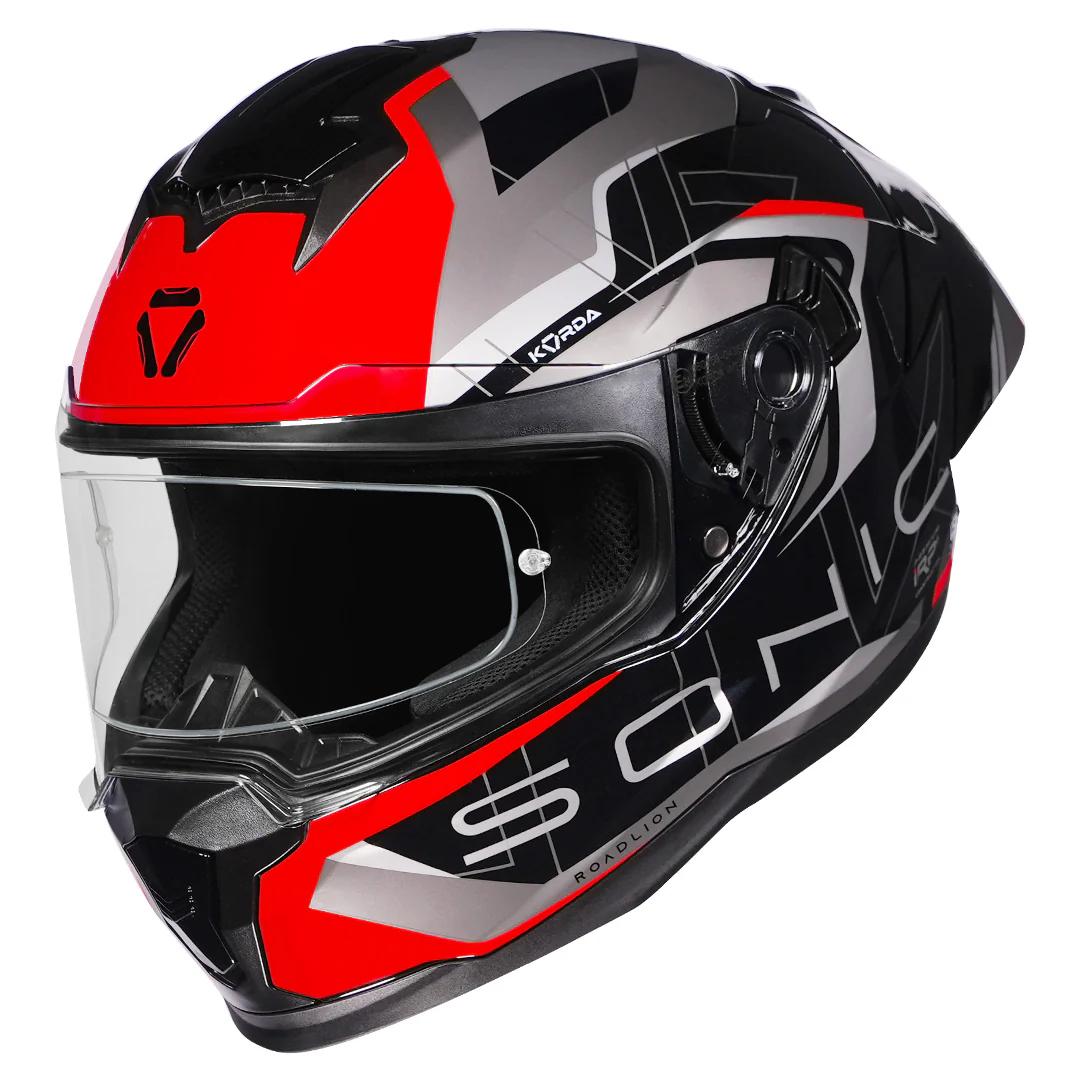 Korda Sonic GP Roadlion Helmet (GLOSS RED) - Image 4