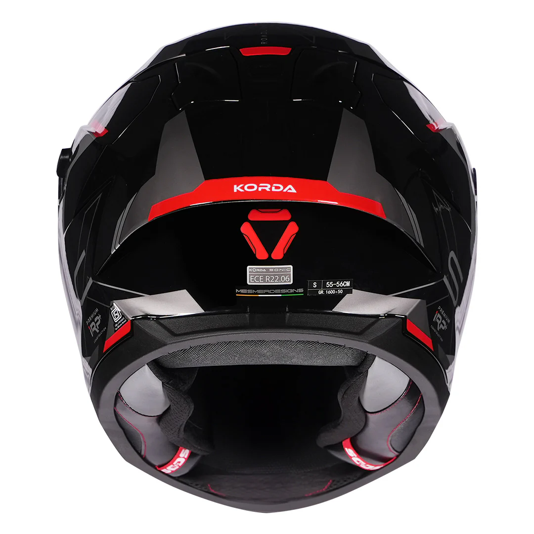 Korda Sonic GP Roadlion Helmet (GLOSS RED) - Image 6